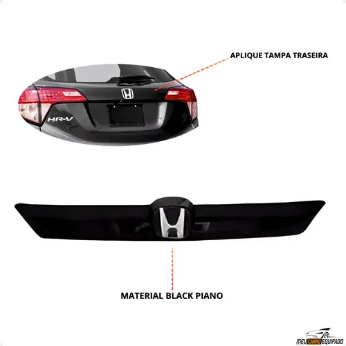 Imagem do produto Aplique Black Piano Tampa Porta Malas Honda Hrv 2016