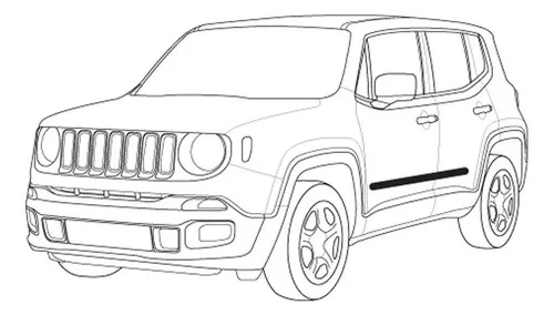 Imagem do produto Friso Lateral Jeep Renegade 2015 2016 2017 2018 2019 2020 21