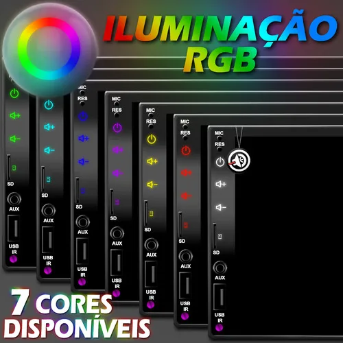 Imagem do produto Combo Central 2 Din 7 Polegadas + Camera De Re + Moldura 7''