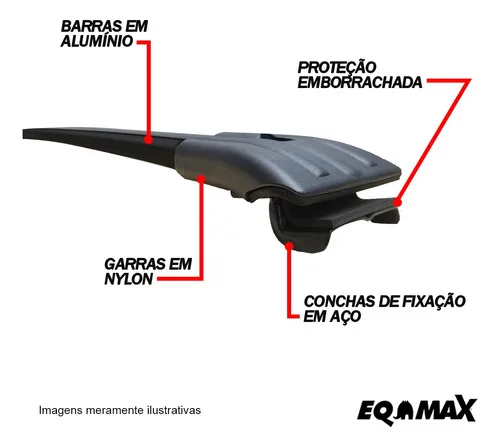 Imagem do produto Rack Travessa Larga Preto Eqmax Jeep Renegade 2015/2025