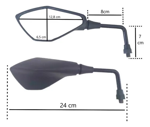 Imagem do produto Retrovisor Esportivo Kawasaki Z400 Mini Par Honda Ou Yamaha
