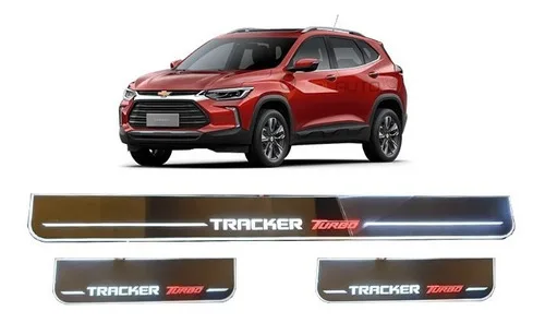 Soleira Iluminada Com Led Esportiva Automotiva Tracker Turbo