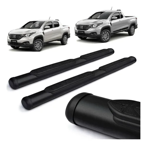Estribo Lateral Fiat Strada Cd 2024 Oval Oblongo Preto