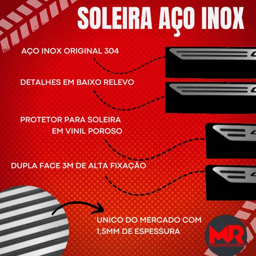Imagem do produto Soleira Proteção Porta Aço Inox + Adesivo Poroso Honda Hr-v