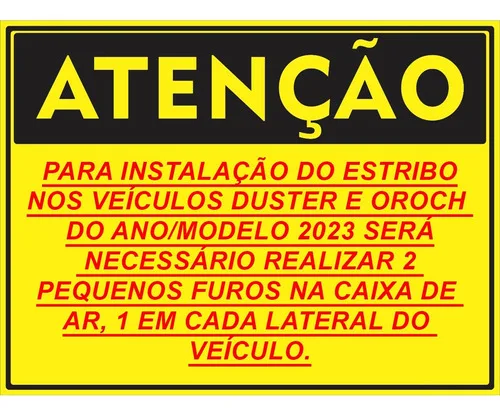 Imagem do produto Estribo Prime Alumínio Preto Original Attack Duster 2024