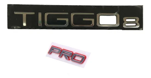 Emblema Tiggo8 Pro Letreiro Porta Mala Caoa Chery (kit 2 Pçs