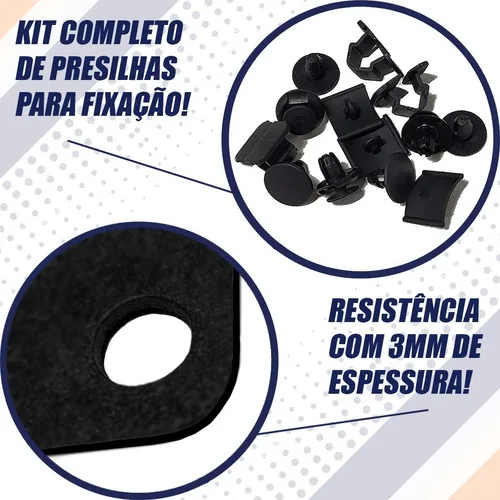 Imagem do produto Par Guarda Po Borracha Com Lona L200 Triton Grampos Trainmec