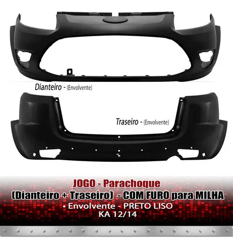 Imagem do produto Jogo Parachoque Dianteiro Traseiro Ka 2012 13 14 Com Furo