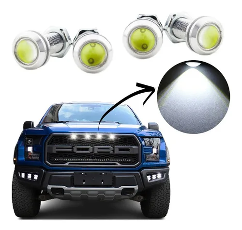 Imagem do produto Kit 4 Unidades Led Olho De Águia Drl Mini Luz Grade Parafuso