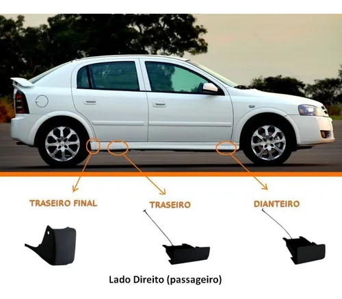 Imagem do produto Jogo Acabamento Spoiler Astra 1999 A 2011 Lado Direito Preto