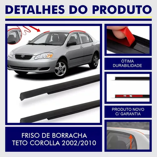 Imagem do produto Par Borracha Friso De Teto Corolla 2002 2003 2004 2005 2006