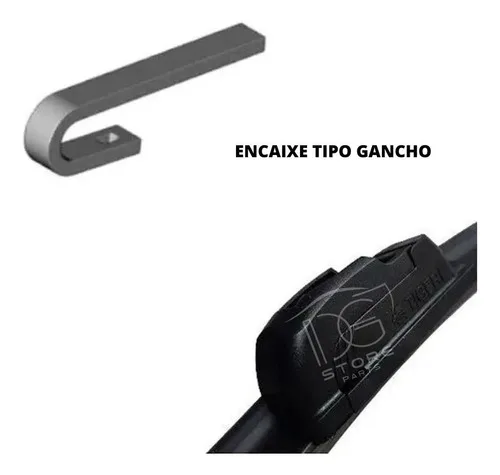 Imagem do produto Par Paleta Limpador Parabrisa Silicone Encaixe Gancho