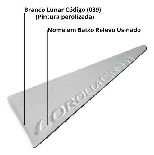 Imagem do produto Jogo Friso Lateral Corolla Cross Branco Lunar Cor Original