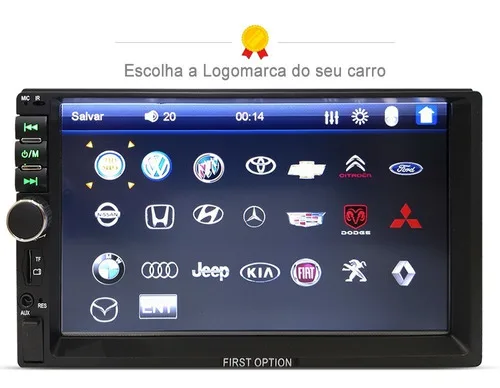 Imagem do produto Central Multimídia Universal Mp5 2din Moldura + Câmera De Ré