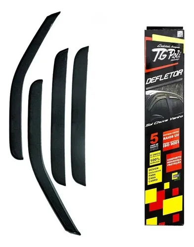 Calha Defletor De Chuva 100% Acrilica Varios Carros Tg Poli