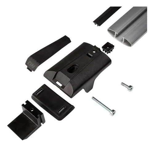 Imagem do produto Par Travessa Vw T-cross 2017 A 2024 Rack De Teto Preta Slim