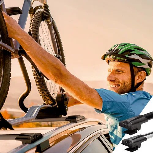 Imagem do produto Par Travessa Vw T-cross 2017 A 2024 Rack De Teto Preta Slim