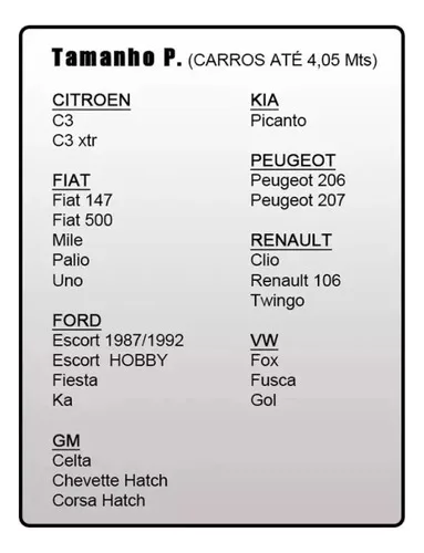 Imagem do produto Capa Pra Cobrir Carro Forrada Impermeável Tamanho P M G