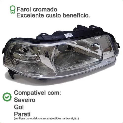 Imagem do produto Par Farol Gol G3 2000 2001 2002 2003 04 2005 Parati Saveiro