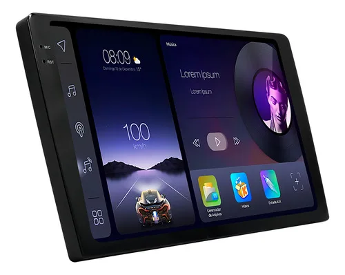 Multimídia Universal 9 Pol Adak G2 2ram 64gb All In Qled Cor Preto